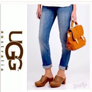 UGG Leather Studded Women’s Mule Clogs - 10